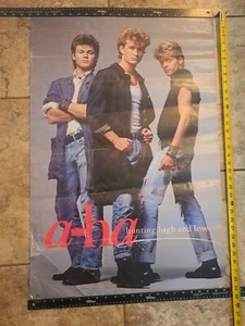 Original 1985 a-ha Hunting High & Low Promotional Rock Poster 23×34" - Picture 1 of 1