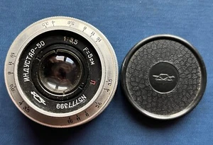 INDUSTAR-50 50mm f/3.5, USSR Lens for FED Zorki Leica M39 mount  Silver KMZ - Picture 1 of 7