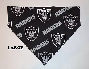 Oakland Raiders NFL Football Over Collar Slide On Pet Dog Cat Bandana Scarf - Picture 1 of 10