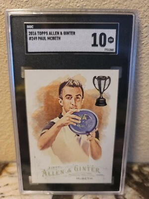 SGC 10 GEM MINT 2016 Allen & Ginter's Paul McBeth 249 Topps Rookie rc disc golf  - Image 1 of 2