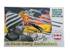Hans-Georg Aschenbach (GDR) ski jumping 1.OS 1976 Innsbruck Original signed