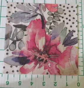 "TRES SERVILLETAS DECORATIVAS DE ALMUERZO para DECOUPAGE ""Elise Floral" - Imagen 1 de 8