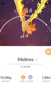 Moltres Pokemon Trade Go Pokémon Not Shiny PVP Ultra League Read Description - Picture 1 of 1