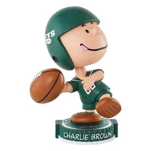 Charlie Brown New York Jets Peanuts Bighead Bobblehead NFL Football - Picture 1 of 1