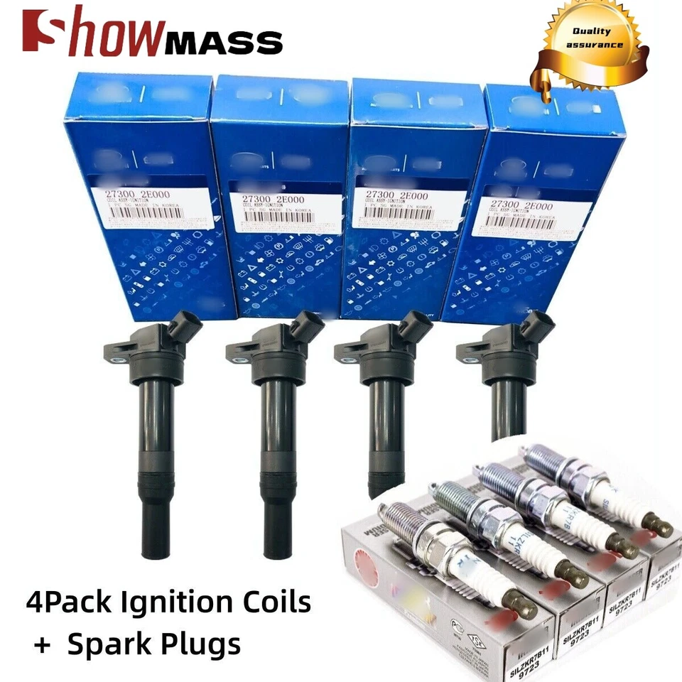 Катушки зажигания + свечи зажигания для Hyundai Elantra Kia 27300-2E000 UF651 упаковка 4 шт. - Изображение 1 из 4