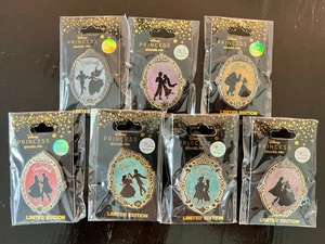 BN Disney Pink a la Mode Antique Princess Silhouette UChoose Pin OR Set LE350 - Picture 1 of 7