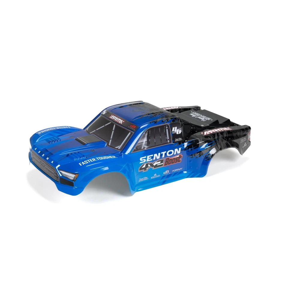 ARRMA SENTON 4X2 pintado calcomanía recortada carrocería azul/negro ARA402346 coche/camión Foto 1 de 1