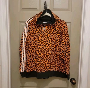 Adidas Rich Mnisi Animal Cheetah Leopard Print Pullover Hoodie Womens Sz 3XL - Picture 1 of 14