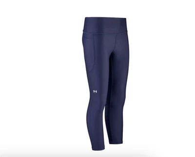 Under Armour Mujer Tiro Alto AZUL MARINO HeatGear Tobillo Leggings Compresión $45 NUEVO Foto 1 de 4