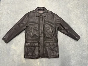 Chaqueta de campo de cuero Brooks Brothers para hombre Abrigo para tareas de piel de cordero Talla mediana - Imagen 1 de 10