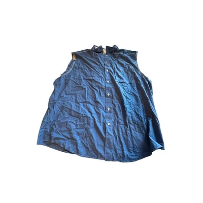 Tommy Bahama Dark Navy Blue Sleeveless Button Down Tank Top Men's Size XXL - Image 1 of 4