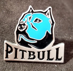 Cambridge Enamel Pitbull Pit Dog Hat Jacket Lapel Pin Black White Silvertone New - Picture 1 of 7