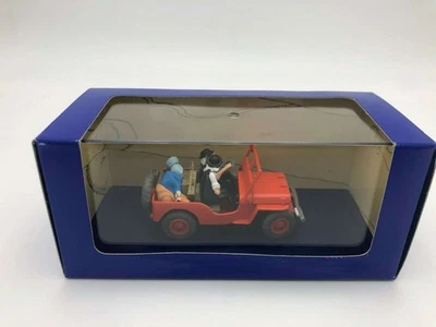 DIE CAST 1/43 " LLA JEEP ROUGE DE TINTIN AU PAYS DE L'OR NOIR " ATLAS TINTIN - Immagine 1 di 3