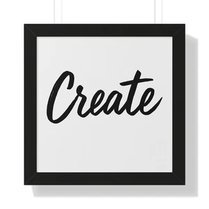Create Script Typografie Poster Minimalistisch Schwarz Weiß Wandkunstdruck Deko - Bild 1 von 37