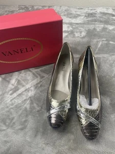 Vaneli Cream Metallic 7.5 Althea New In Box Women’s Heels - Picture 1 of 4
