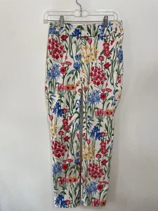 J McLaughlin Floreale Maisie Pull On Pantaloni Abito Pantaloni Primavera Beige Donna Tg 4 - Foto 1 di 10