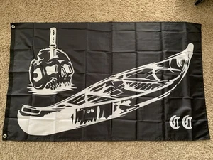 GENUINE Forward Observations Group FOG Black Canoe Club Flag 3'x5' Supdef NEW - Picture 1 of 11