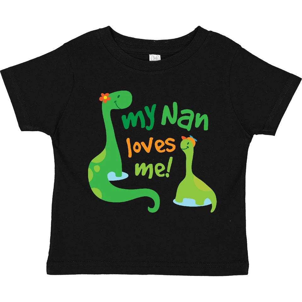 Inktastic My Nan Loves Me Grandson Dinosaur Toddler T-Shirt Nanny Nana Dino Kid - Image 1 of 1