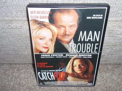 Catchfire AND Man Trouble DVD 1990 1992 Great Action Thriller + Romantic Comedy - Image 1 of 4