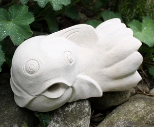 Skulptur Koi Figur Fischfigur Steinfisch Fischefigur Dekofisch Garten Deko Fisch - Bild 1 von 8