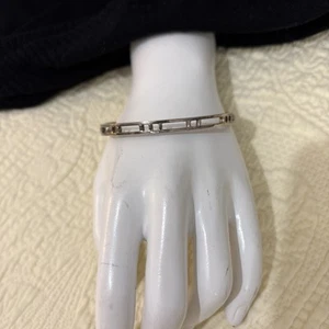 925 Sterling Silver Bangle Bracelet Women 1/4” W - Picture 1 of 8