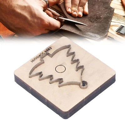 Leather Cutting Die Christmas Tree Alloy Steel And Birch Wood Punch Cutter Mould - Image 1 of 4