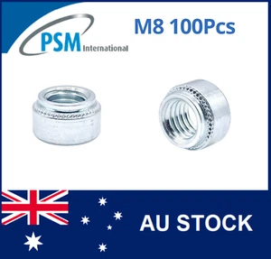 SELF CLINCHING NUT M8-2 STEEL ZINC PLATED ( 2.3) PSM PSM82Z X100 - Picture 1 of 4