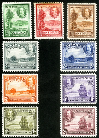 Antigua Stamps # 67-75 MVLH VF Scott Value $143.00 Cover