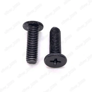 Black 304 Stainless Steel Phillips Utrathin Flat Head Screws M3 M5 - Picture 1 of 6
