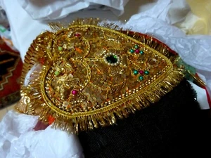 Garlands Christmas Decorations Fine Handmade Indian Zardosi Embroidery Vtg - Picture 1 of 12