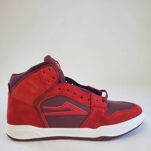 Lakai Telford High Top Skate Shoes Sneakers Burgundy Red Suede US Mens Size 10.5 - Picture 1 of 14