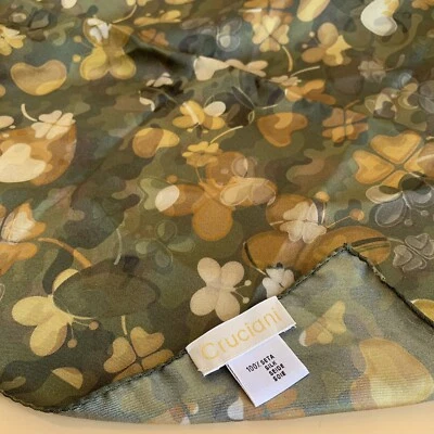 Gavrosch CRUCIANI seta SILK POCKET SQUARE 43x43cm Floreale Foto 1 de 4