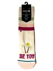Stance Kid’s Dwayne Wade Collection Hibisco Off White ‘BE YOU’ Y L 3-5.5 - Imagen 1 de 2