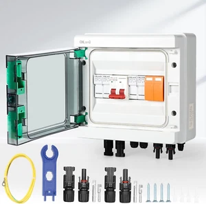 Solare Fotovoltaico Combiner Box, 500V 32A Interruttore Isolatore CC Solare, Sca - Foto 1 di 12