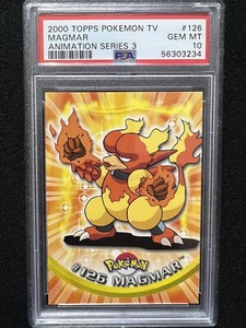 2000 Topps Pokemon TV Animation Series 3 Magmar #126 PSA 10 Gem Mint