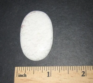 42 x 27 mm POLIERTER NATÜRLICHER OVALER SCOLEZIT KRISTALLSTEIN CABOCHON INDIEN ~ 8,3 g *1 - Bild 1 von 6