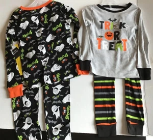 CHOOSE Boys Size 6 Ghost ~OR~ Halloween Trick Treat 4 or 5 Pajamas Pants Shirt - Picture 1 of 12