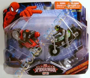SUPERCYCLE MOTORCYCLE 2 PACK ULTIMATE SPIDER-MAN & LIZARD MAISTO DIECAST RARE - Picture 1 of 1