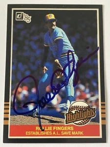 Rollie Fingers signed 1985 Donruss card Highlights # 2 Brewers baseball - Picture 1 of 6