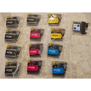 LC61/65XL Cyan Magenta Yellow Black EZ Ink Cartridges Brother Lot of 13 NEW - Picture 1 of 6