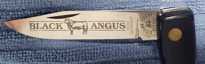 NEW! VINTAGE KISSING CRANE BLACK ANGUS POCKET KNIFE GERMAN MADE KC 43 - Image 1 of 4
