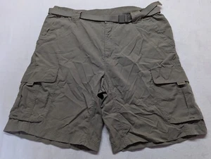 Columbia Titanium Omni Dry Khaki Tan Adventure Hiking Cargo Shorts Belted L 36" - Picture 1 of 19