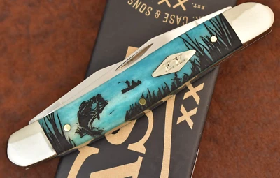 CUCHILLO CASE XX EE. UU. BOCA GRANDE BAJO CARIBE HUESO AZUL PREMIUM RATA ALMIZCLERA 2025 SS Foto 1 de 4