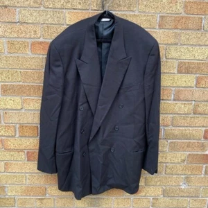 Vintage 100% Wool Giorgio Armani Jacket Black - Picture 1 of 14