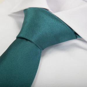 New Men's Designer Teal Silk Tie - Picture 1 of 1