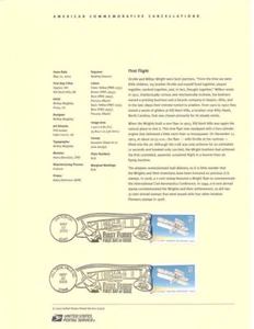 #0317 37c First Flight Wrights #3783 Souvenir Page - Picture 1 of 1