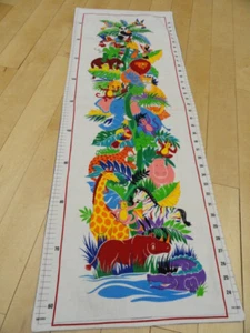 Cranston Print Works Giraffe Growth Chart Jungle Animals Craft Sewing Vintage - Picture 1 of 11
