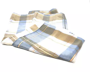Bufanda de seda Liz Claiborne gris + cuadros dorados 28" cuadrada - Imagen 1 de 3