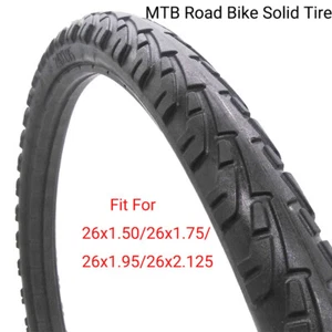 27*1.95 26" Bicycle Solid Tire Riding MTB Road Bike Cycling Tyre Anti Puncture - Picture 1 of 9