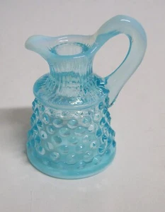 Oil Cruet No Stopper Hobnail Blue Opalescent by Fenton 4"tx3"x2 5/8"Replacement - Picture 1 of 9